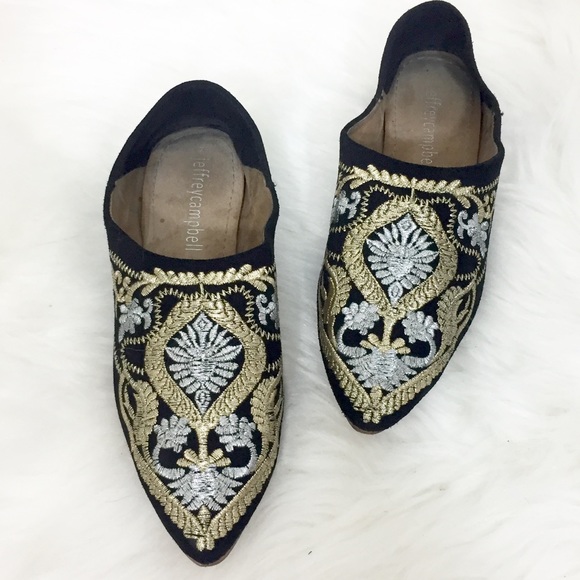 Jeffrey Campbell Shoes - Jeffery Campbell Vijay Suede Embroidered Loafers 7